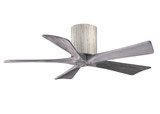 Irene-5H five-blade flush mount paddle fan in Barn Wood finish with 42 solid barn wood tone blades. 