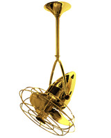 Jarold Direcional ceiling fan in Ouro (Gold) finish with metal blades.