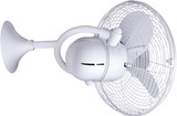Kaye 90° oscillating 3-speed ceiling or wall fan in gloss white finish.