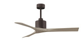 Nan 6-speed ceiling fan in Textured Bronze finish with 52 solid gray ash tone wood blades