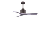 Nan 6-speed ceiling fan in Textured Bronze finish with 42 solid barn wood tone wood blades