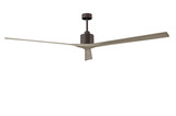 Nan XL 6-speed ceiling fan in Matte White finish with 90 solid gray ash tone wood blades