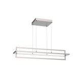 KUZCO Lighting LP16236-BN Mondrian - 60W LED Linear Chandelier-6.75 Inches Tall and 8.75 Inches Wide, Finish Color: Brushed Nickel