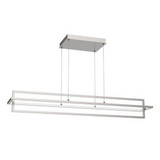 KUZCO Lighting LP16248-BN Mondrian - 100W LED Linear Chandelier-6.75 Inches Tall and 8.63 Inches Wide, Finish Color: Brushed Nickel