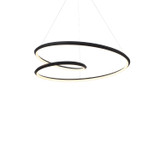 KUZCO Lighting PD22332-BK Ampersand - 67W LED Pendant-7.88 Inches Tall and 31.5 Inches Wide, Finish Color: Black