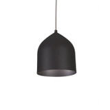 KUZCO Lighting PD9108-BK/BK Helena - 13W LED Dome Pendant-9.25 Inches Tall and 7.88 Inches Wide, Finish Color: Black/Black