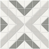 SOHO EVENING BLEND MATTE GLAZED PORCELAIN CUBIC MOSAIC Case  - 10 EACH