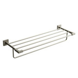 Kubik 24" Towel Bar With Shelf Brushed Nickel