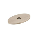 Oval Backplate Small 1 1/4" - Brushed Satin Nickel