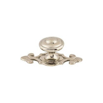 Canterbury Knob 1 1/4" w/Backplate - Polished Nickel