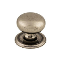 Victoria Knob 1 1/4" w/Backplate - Pewter Antique