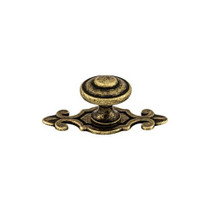 Canterbury Knob 1 1/4" w/Backplate - German Bronze