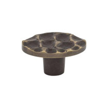 Cobblestone Oval Knob 2" - Brass Antique