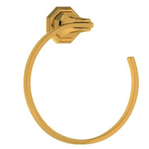 Deco Towel Ring Unlacquered Brass