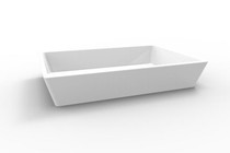 PRISM 39X15 SOLID SURFACE SINK - WHITE