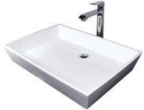 BLOCK 22X18 SOLID SURFACE SINK - ALMOND