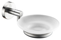 Caster Series Soap Dish in Brushed Nickel