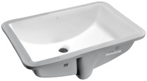 ANZZI Series 21 in. Ceramic Undermount Sink Basin in White