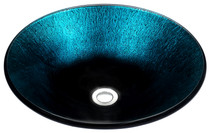 Tara Series Deco-Glass Vessel Sink in Marine Crest