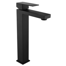 Enti Series Single Hole Single-Handle Vessel Bathroom Faucet in Matte Black