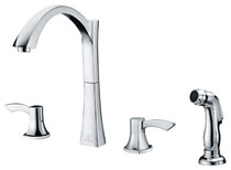 Soave Series 2-Handle Standard Kitchen Faucet in Polished Chrome