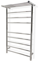 Eve 8-Bar Stainless Steel Wall Mounted Electric Towel Warmer Rack in Polished Chrome
