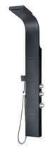 Level Series 66 in. Full Body Shower Panel System with Heavy Rain Shower and Spray Wand in Black