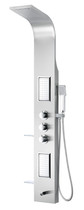 Mesmer 58 in. Full Body Shower Panel with Heavy Rain Shower and Spray Wand in Brushed Steel