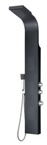 Atoll Series 66 in. Full Body Shower Panel System with Heavy Rain Shower and Spray Wand in Black