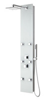 Rhaus 60 in. 6-Jetted Full Body Shower Panel with Heavy Rain Shower and Spray Wand in White