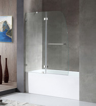 ANZZI Series 48 in. by 58 in. Frameless Hinged Tub Door in Chrome
