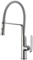 Accent Single Handle Pull-Down Sprayer Kitchen Faucet in Brushed Nickel