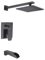 Mezzo Series 1-Handle 1-Spray Tub and Shower Faucet in Matte Black