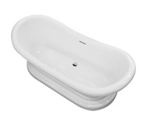 Ruby 5.9 ft. Acrylic Flatbottom Non-Whirlpool Bathtub-White