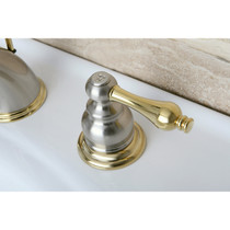 Kingston Brass KB979AL Victorian Widespread Bathroom Faucet, Brushed Nickel/Polished Brass