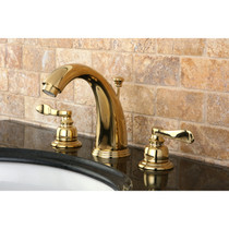 Kingston Brass KB8982NFL 8 in. Widespread Bathroom Faucet, Polished Brass