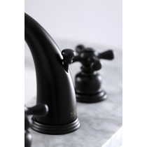 Kingston Brass KB980AX Victorian 2-Handle 8 in. Widespread Bathroom Faucet, Matte Black