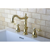 Kingston Brass KB1972TAL Tudor Widespread Bathroom Faucet with Brass Pop-Up, Polished Brass