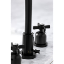 Kingston Brass FSC8930ZX Millennium Widespread Bathroom Faucet with Brass Pop-Up, Matte Black