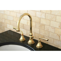 Kingston Brass KS2982ZL 8 in. Widespread Bathroom Faucet, Polished Brass