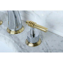 Kingston Brass KS2964ML Milano Widespread Bathroom Faucet, Polished Chrome/Polished Brass