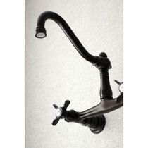 Kingston Brass KS3245BEX Essex Wall Mount Bathroom Faucet, Oil Rubbed Bronze