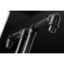 Kingston Brass KSD144RXMB Belknap Single-Handle Bathroom Faucet with Push Pop-Up, Matte Black