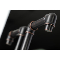 Kingston Brass KSD144RXNB Belknap Single-Handle Bathroom Faucet with Push Pop-Up, Naples Bronze