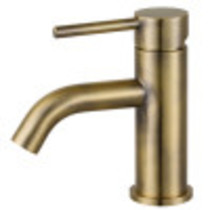 Fauceture LS822DLAB Concord Single-Handle Bathroom Faucet with Push Pop-Up, Antique Brass