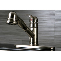 Gourmetier GSC7578WEL Eden Single-Handle Pull-Out Kitchen Faucet, Brushed Nickel