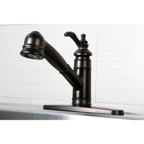 Gourmetier GSC7575TL Templeton Single-Handle Pull-Out Kitchen Faucet, Oil Rubbed Bronze