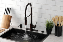 Gourmetier LS8775NYL New York Single-Handle Pre-Rinse Kitchen Faucet, Oil Rubbed Bronze