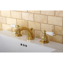 Kingston Brass KB942B Victorian Mini-Widespread Bathroom Faucet, Polished Brass