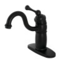 Kingston Brass KB1480BL Vintage Single-Handle Monoblock Bar Faucet, Matte Black